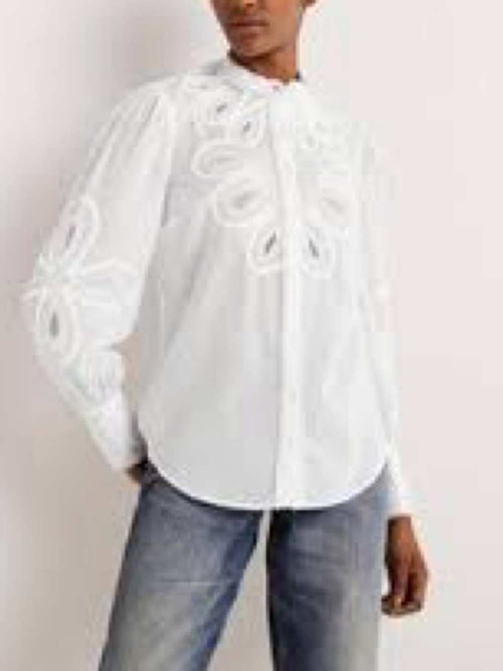 Boden Wow White Embroidered Button-Down Shirt 10 UK14 42
